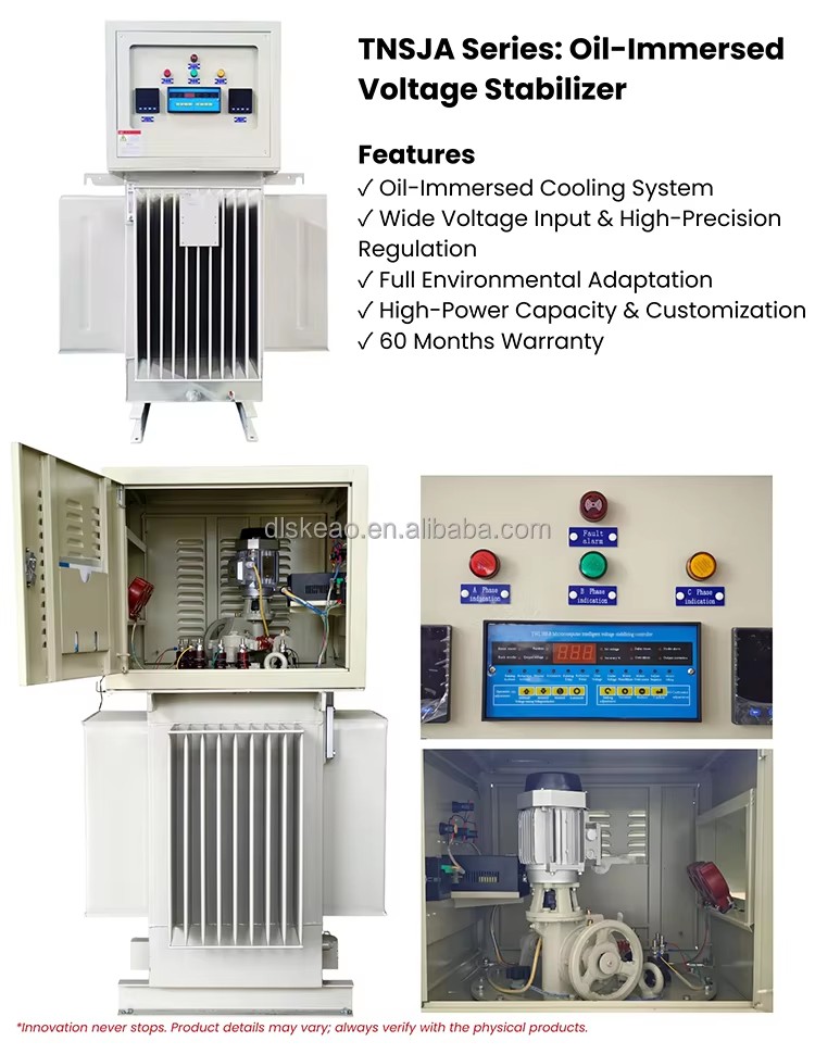50Hz/60Hz Oil Filled Stabilizer with Sealed Tank for Shipyards, Substations & Electrical OEMs