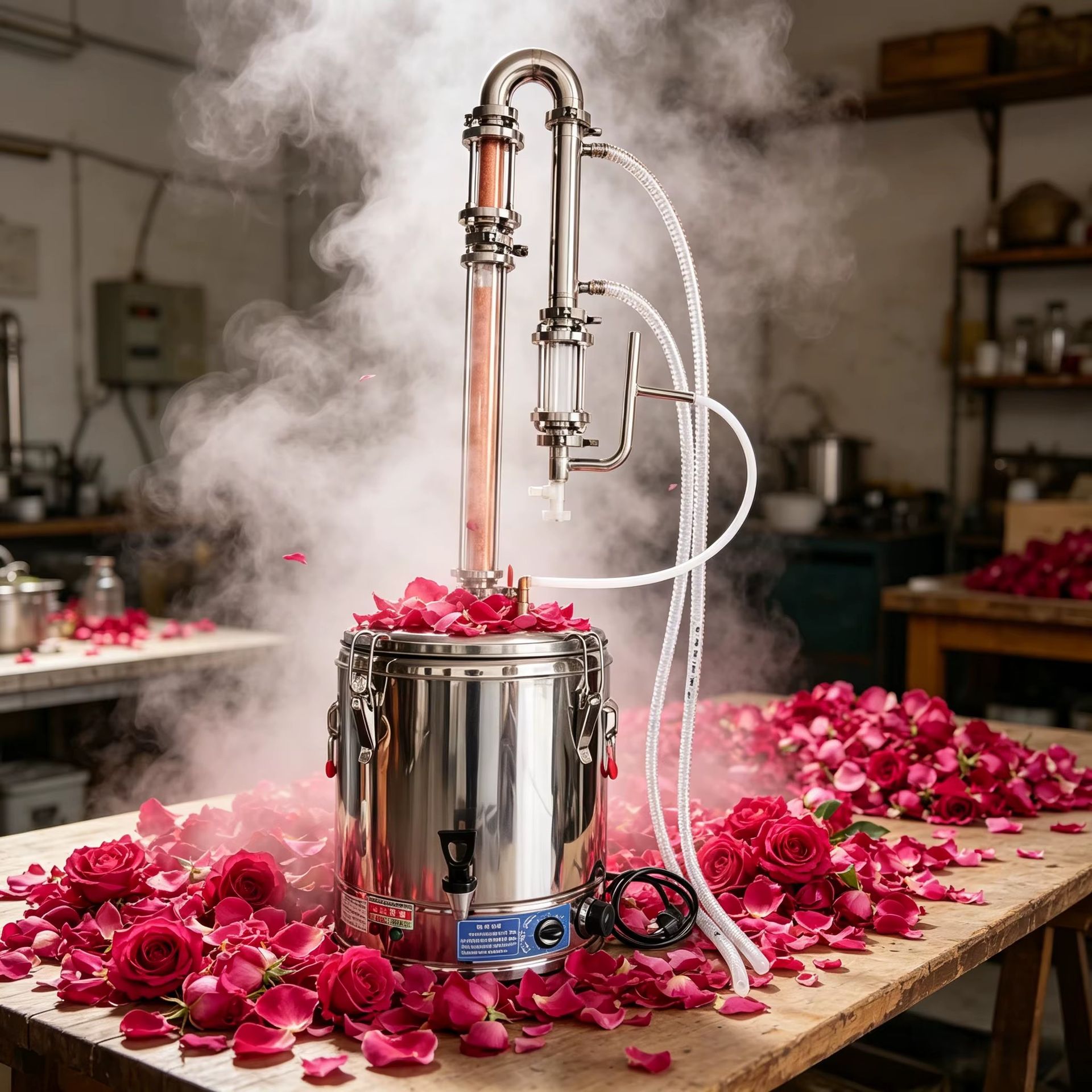 Essential Oil Distillation Machine Distiller with High Efficiency Heating and Condensation for Herbal Plant Oil Extraction