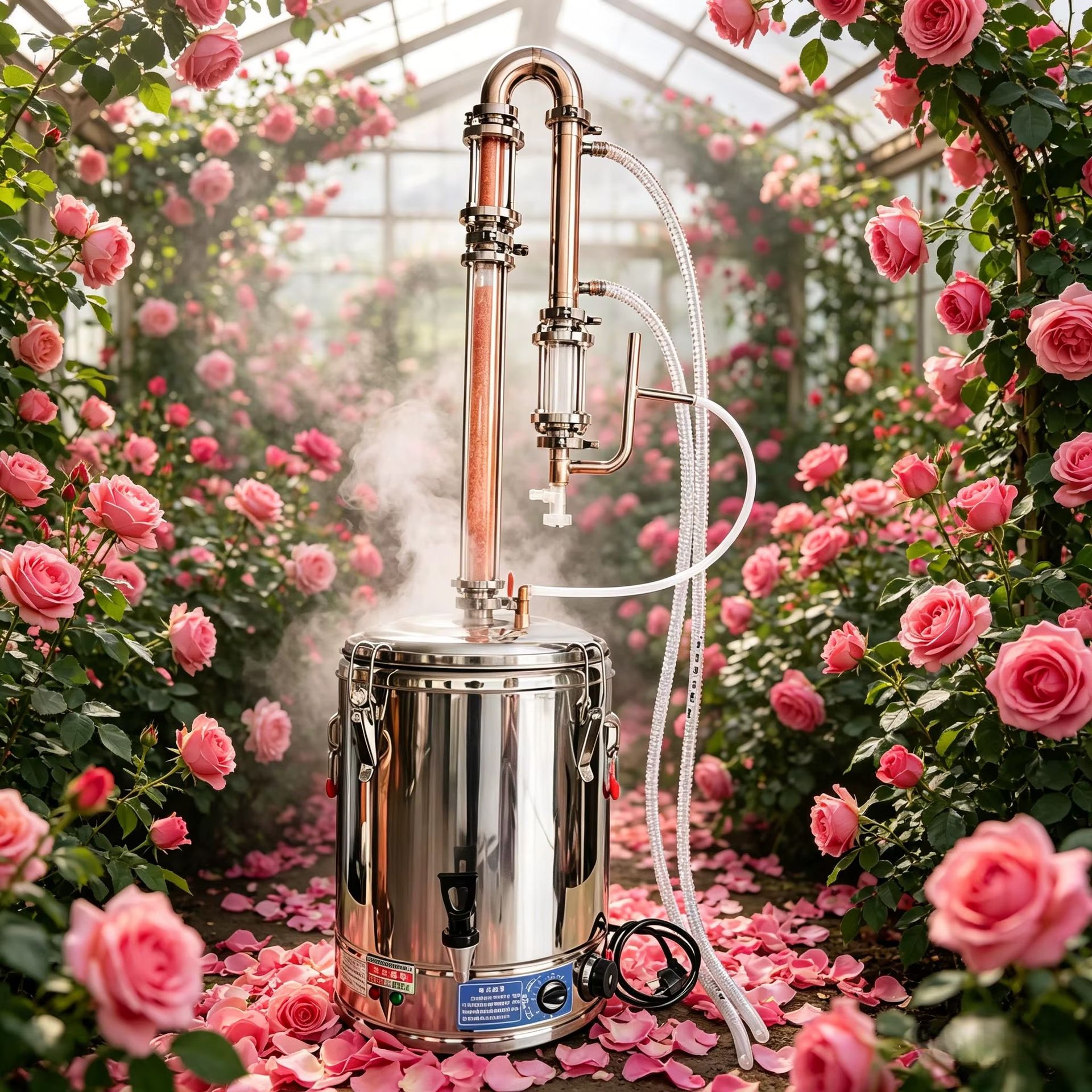 Essential Oil Distillation Machine Distiller with High Efficiency Heating and Condensation for Herbal Plant Oil Extraction