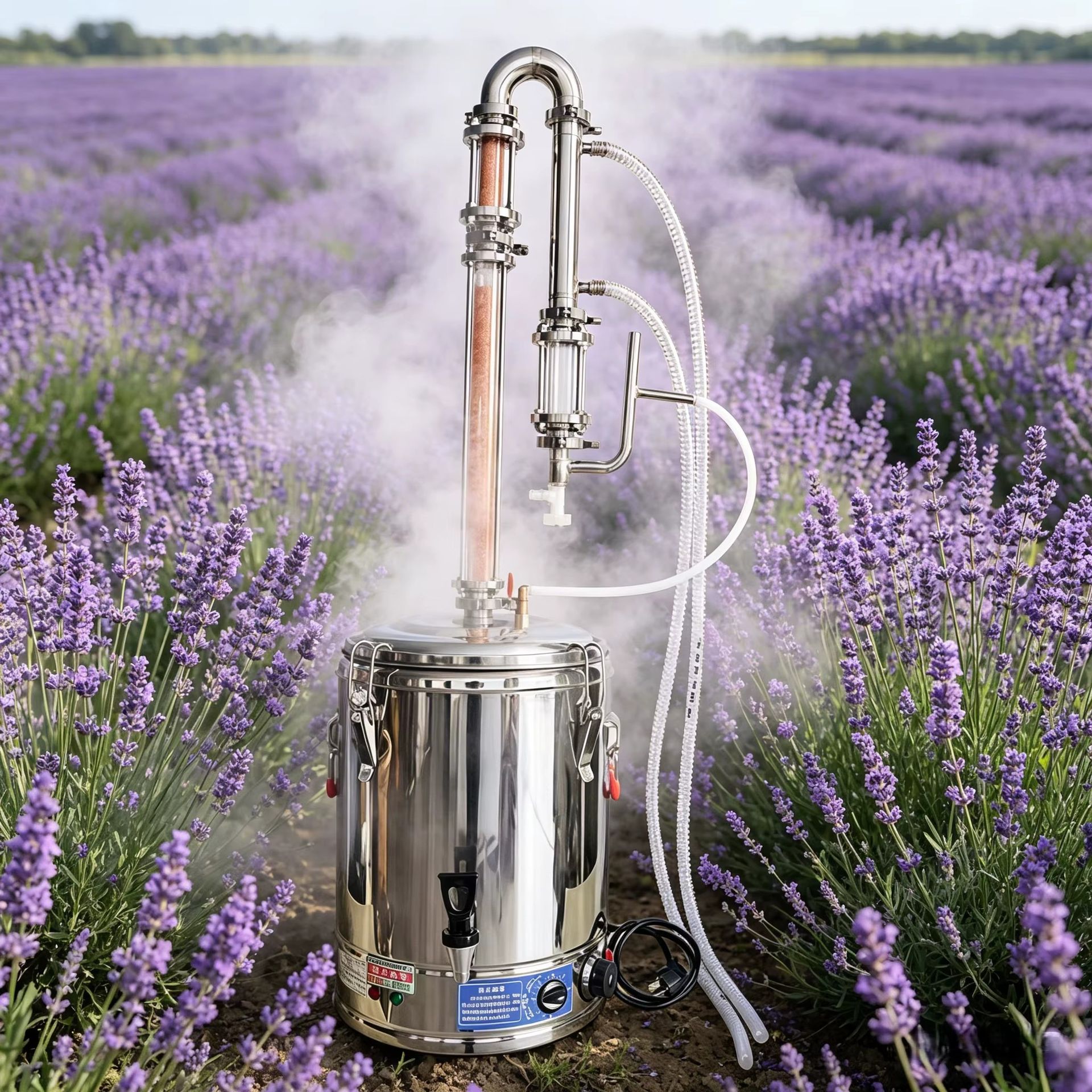 Essential Oil Distillation Machine Distiller with High Efficiency Heating and Condensation for Herbal Plant Oil Extraction