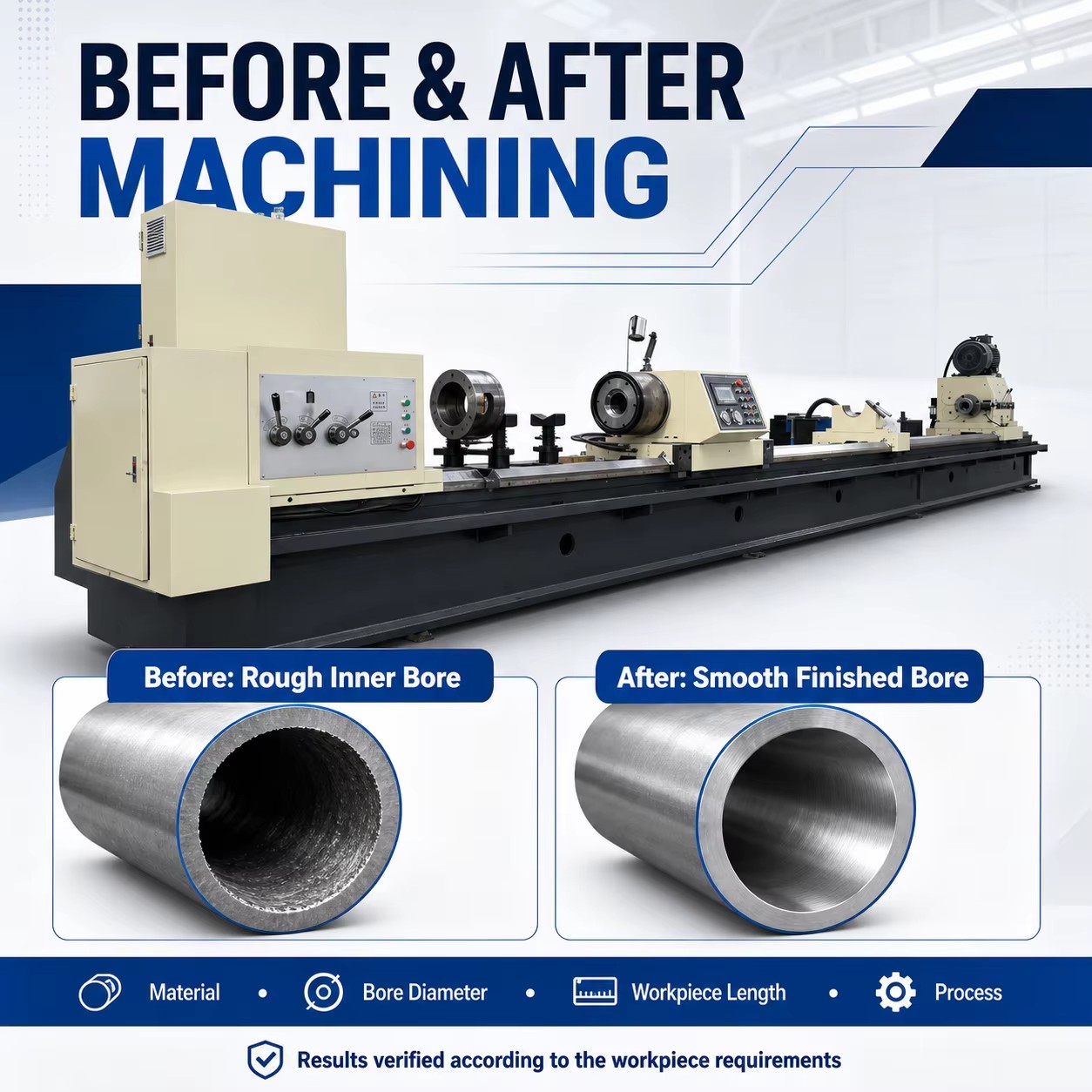 Factory Price BTA CNC Deep Hole Drilling and Boring Machine 350mm for Steel Tube Processing Fast Delivery Global