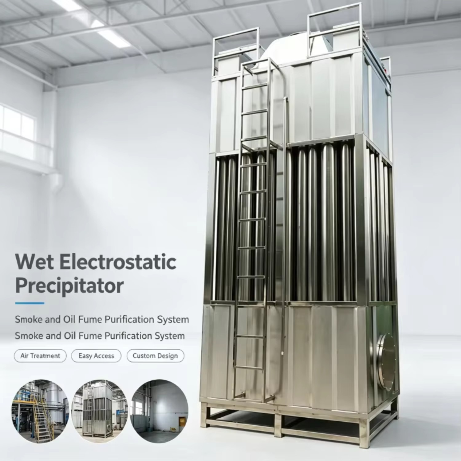 ESP Wet Electrostatic Precipitator Tower for Petroleum Coking Unit Flue Gas Aerosol Mist Emission Control Plant