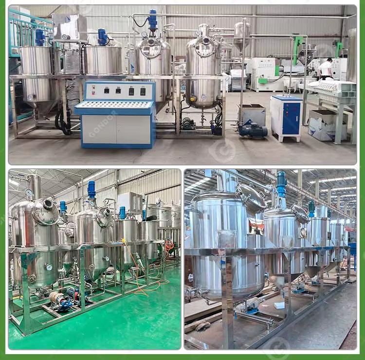 Complete Palm Soybean Large Capacity Base Petroleum Oil Refining Refine Refinery Machine Plant Price