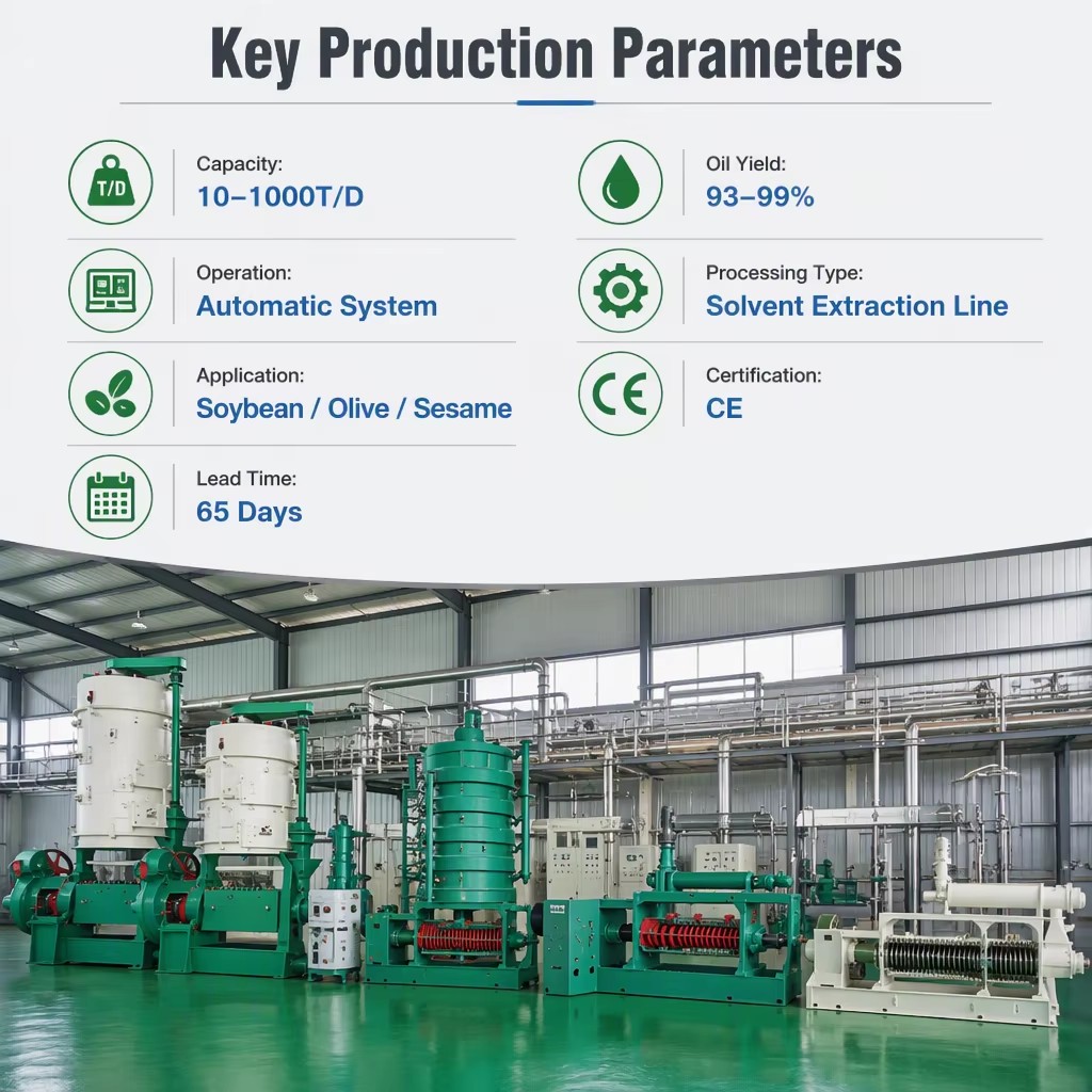 // High Capacity Automatic Soybean Oil Solvent Extraction