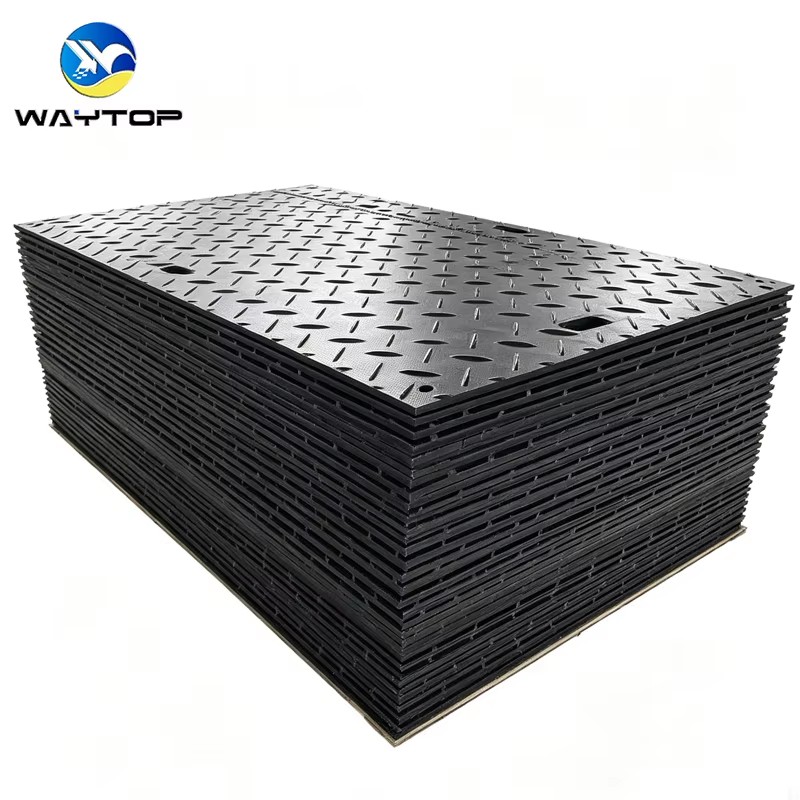 High Load Capacity Track Mats Reusable Plastic Ground Protection Mats for Excavator Crane Outrigger Pads Soft Ground Access