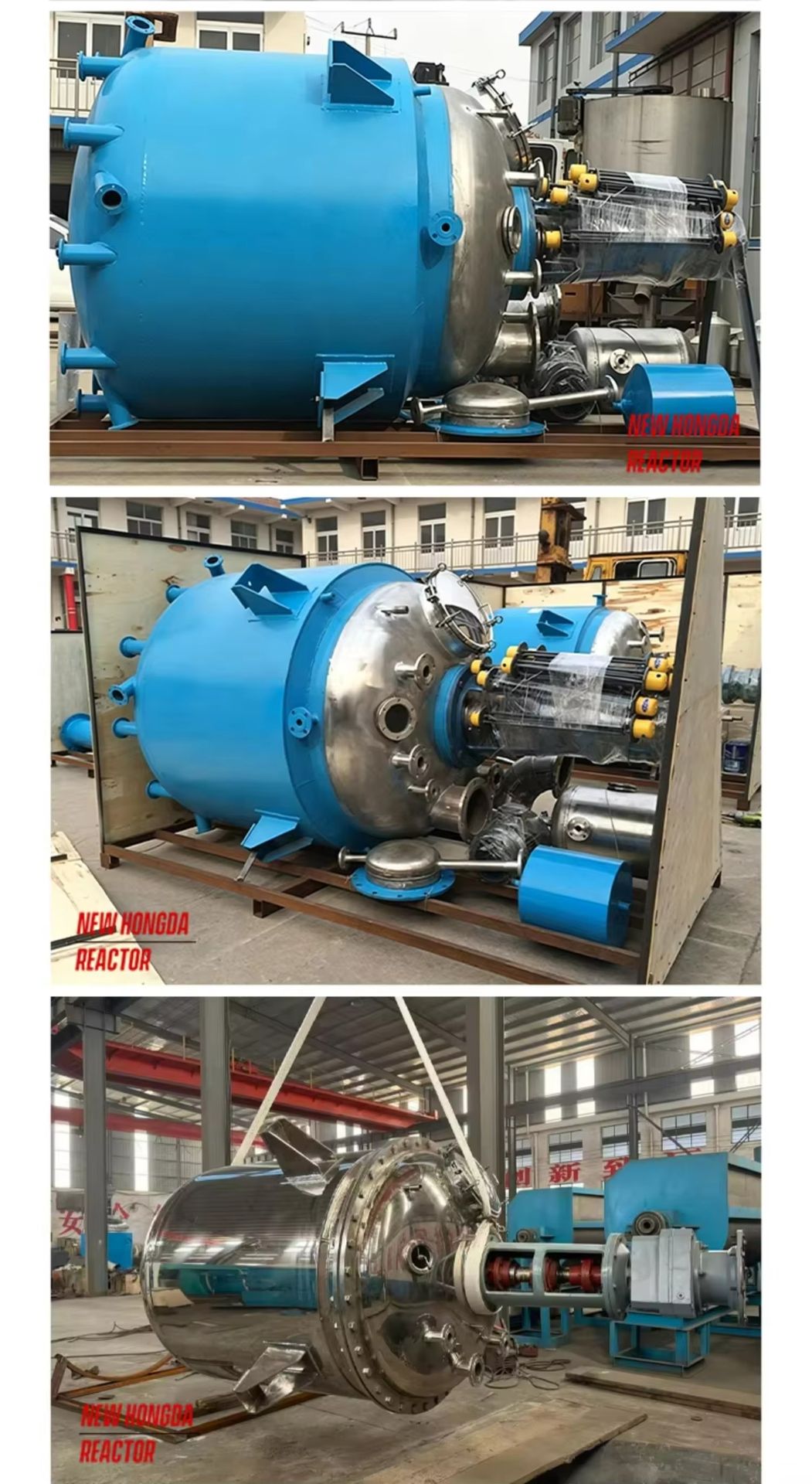 Factory Price 200L-20000L Liquid Chemical Stainless Steel 304/316 Mixing tank with Agitator Jacketed Heating Mixer tank Reactor