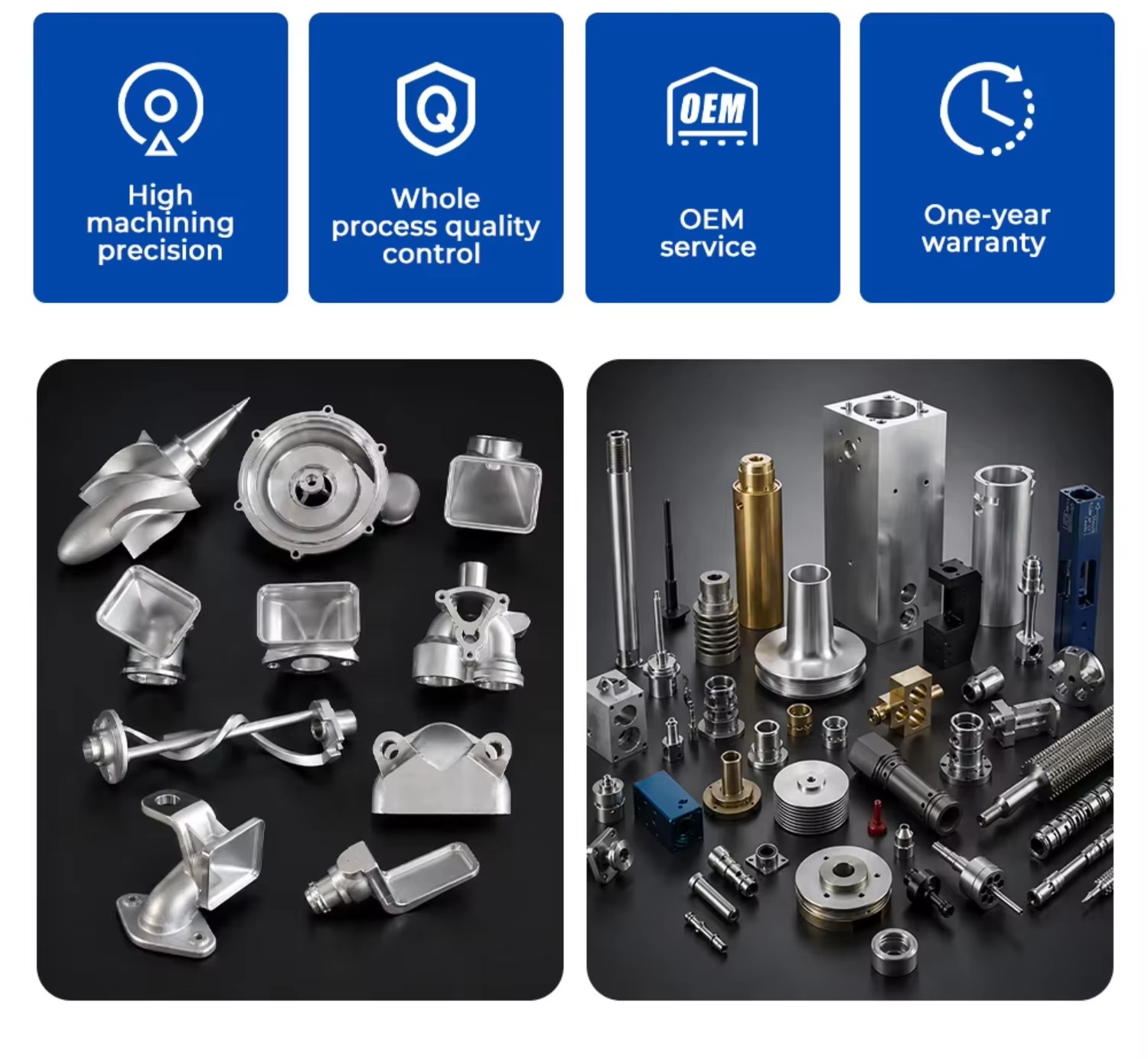 Custom Tolerance CNC Machined Stainless Steel Mechanical Components for Industrial Machines Shandong Class 101 Mold