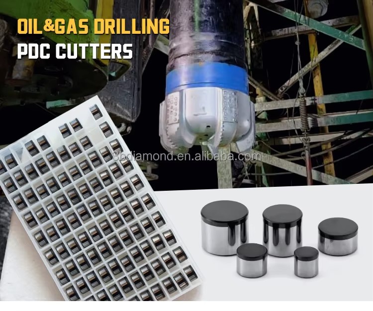 Diamond Abrasion 1008 1313 1613 PDC Cutter 2-Year Warranty Premium Quality for Oil Gas Quarrying Mining Rock