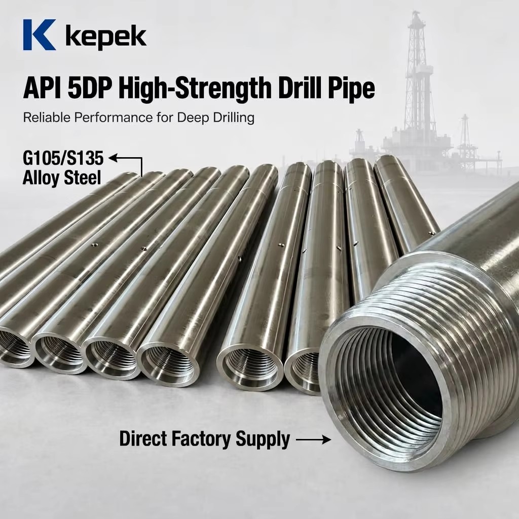 API 5DP S135 Seamless Drill Pipe NC50 Thread Oilfield Drilling Tube High Strength Alloy Steel 150kg