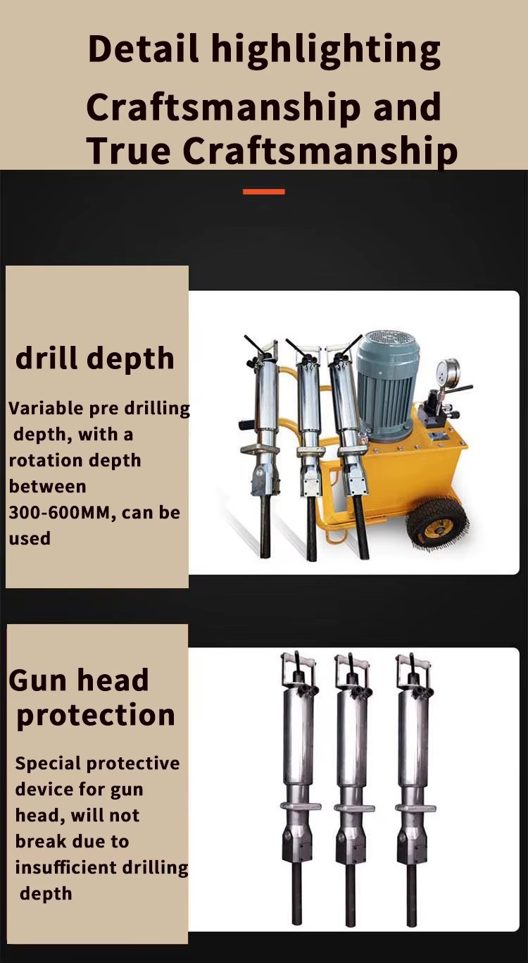 Rock Stone Concrete Mountain Splitter Drilling Splitting Rock Machine Rock Stone Splitter