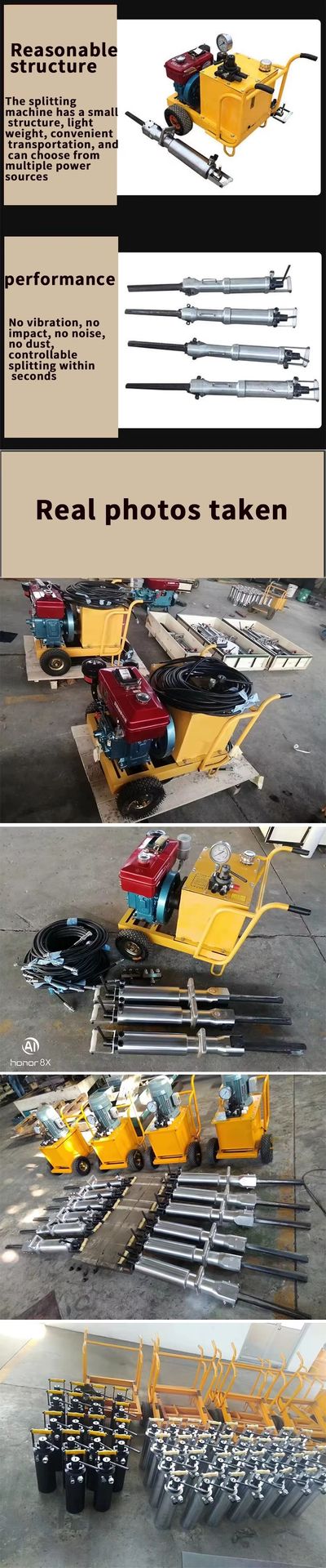 Rock Stone Concrete Mountain Splitter Drilling Splitting Rock Machine Rock Stone Splitter