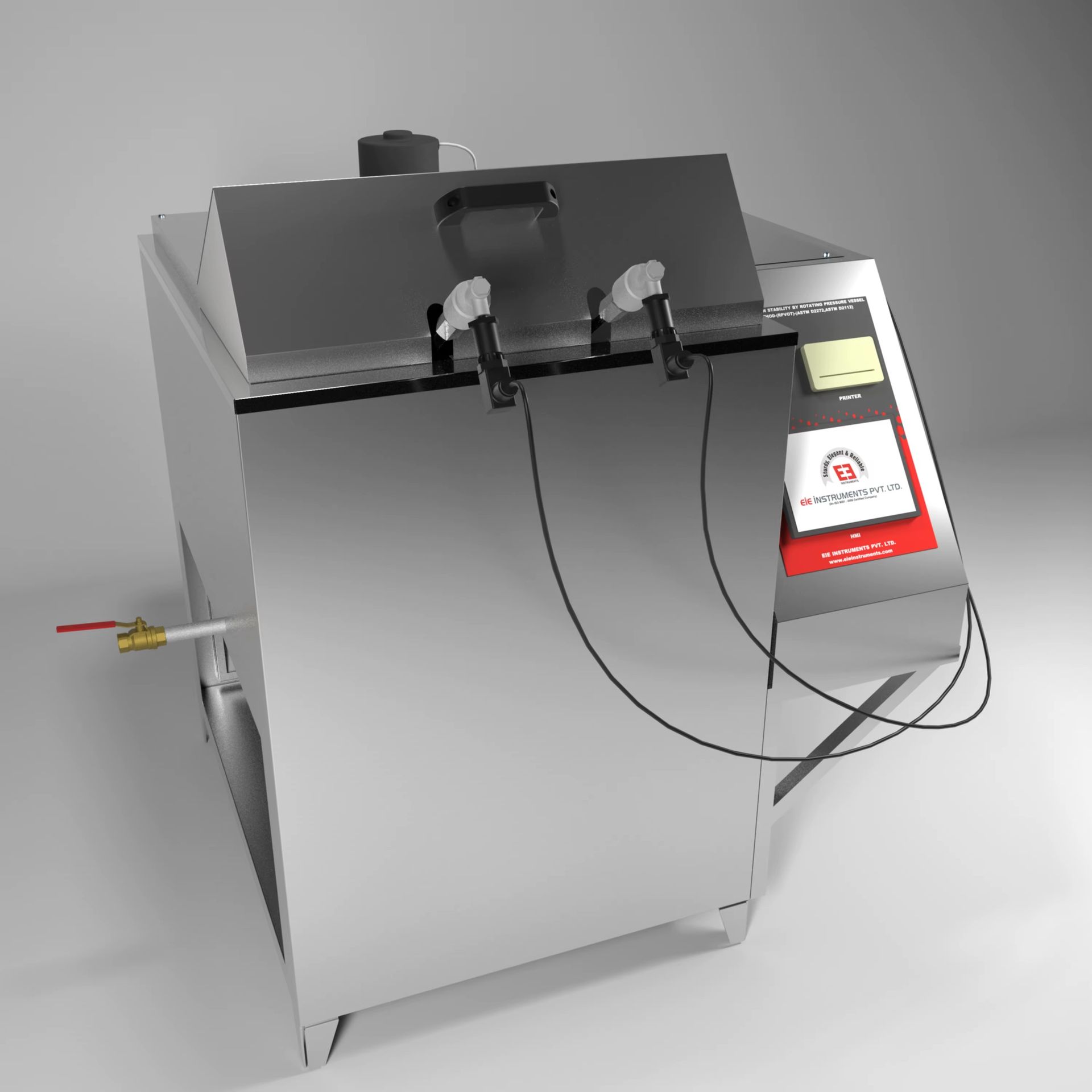 RPVOT Rotating Pressure Vessel Method Oxidation Stability Tester Astm D2272 Touch Screen HMI Control Electronic Power 1 Year