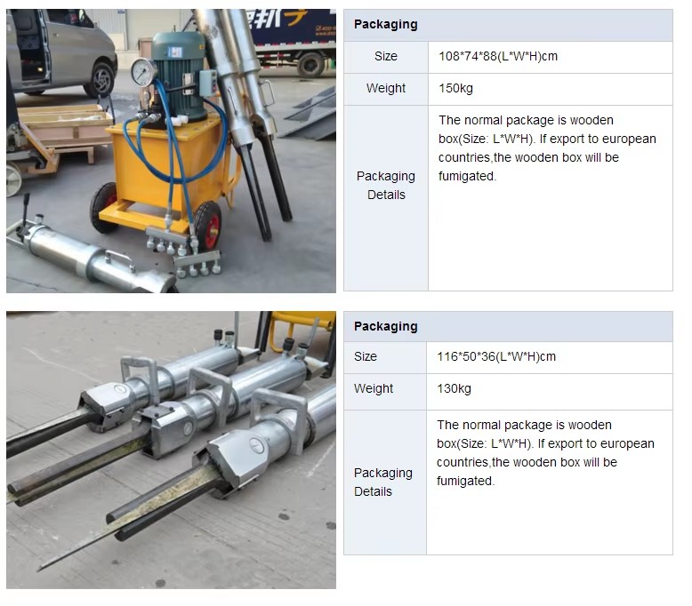 High Quality Hydraulic Stone Splitting Machine