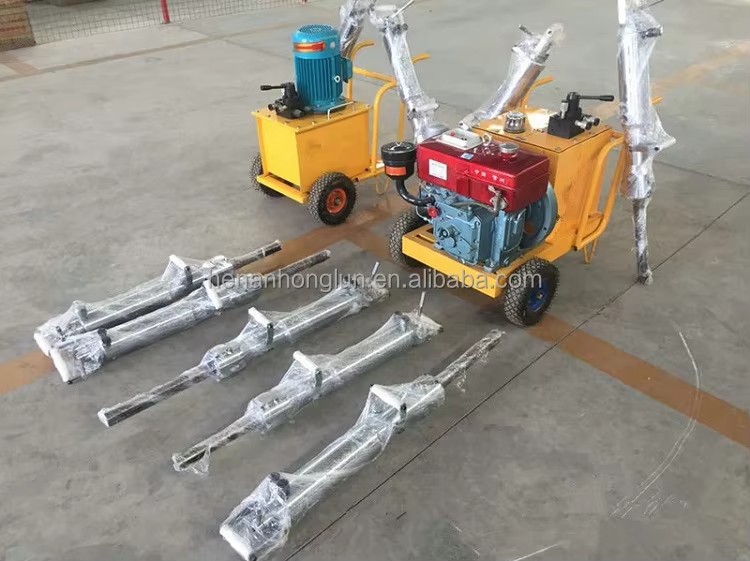 Diesel Engine Rock Splitter with Wedges for Mining and Construction Stone Cutting and Blasting Tool New