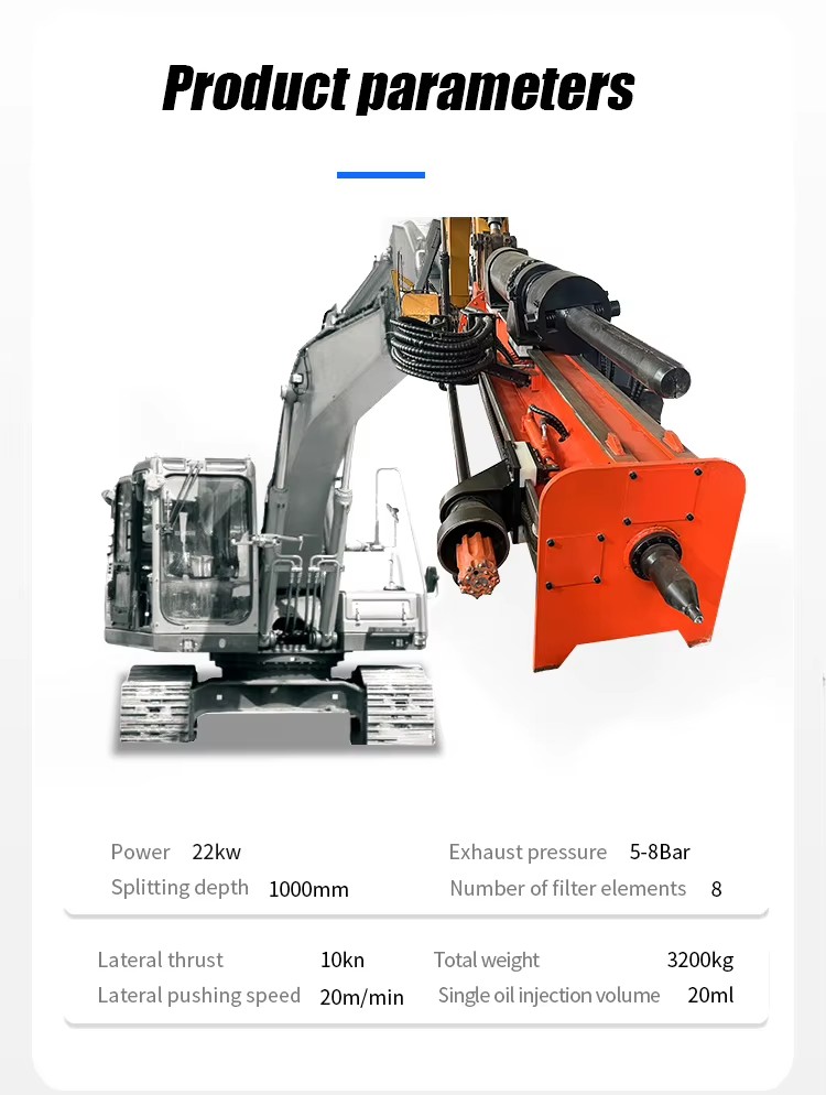 Hydraulic Rock Drill and Splitter Machine Excavator Splitter Rock Quarrying Machine for Excavation Projects