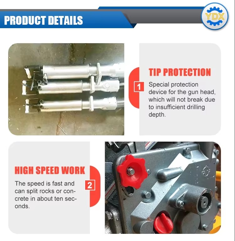 Rock Splitter Hydraulic Splitter Static Blasting Equipment Mining Equipment Concrete Demolition Tools
