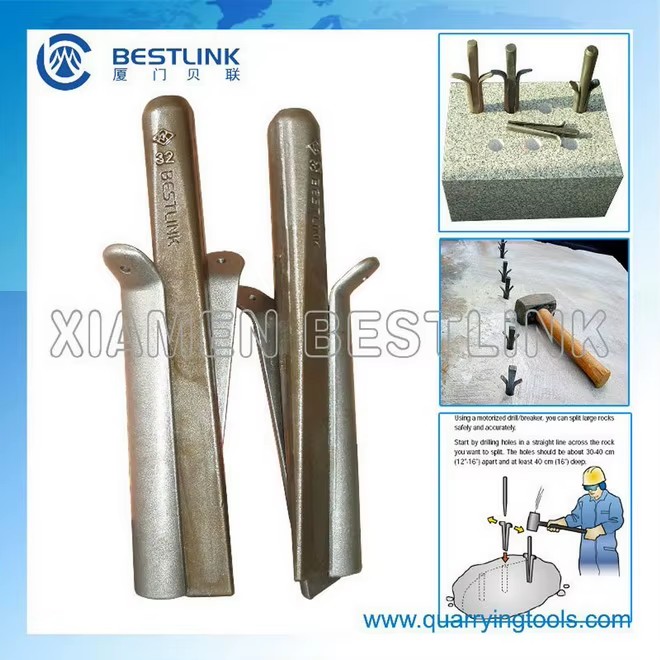 Factory Sale Hand Stone Splitter Feather Pair & Wedges