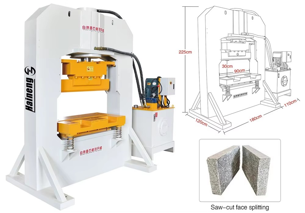Hydraulic Granite Paving Stone Guillotine Rock Splitter Strong Power Stone Splitting Machine Cube Cutting Machine