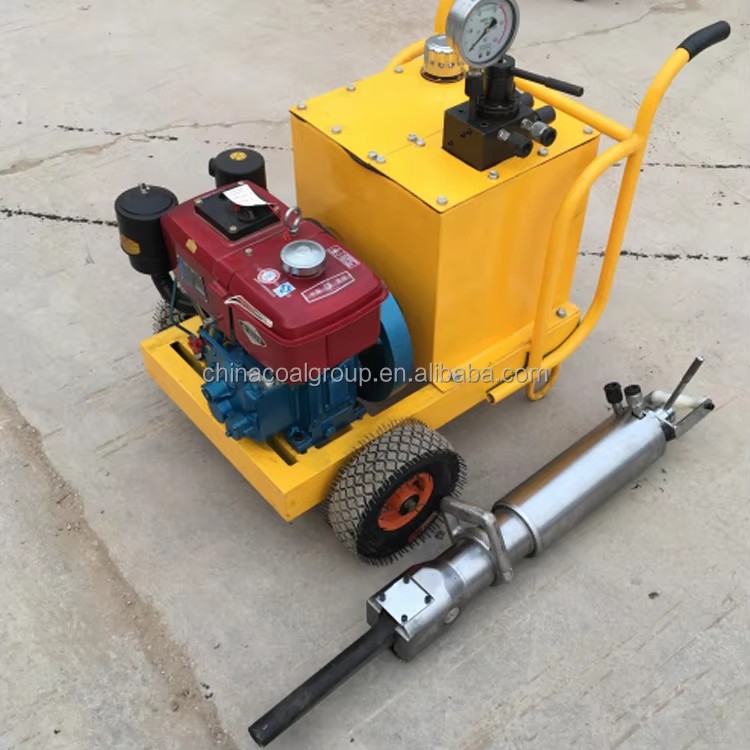 CE Certified Hydraulic AC Motor Rock Splitter Portable Stone Splitting Machine for Quarrying