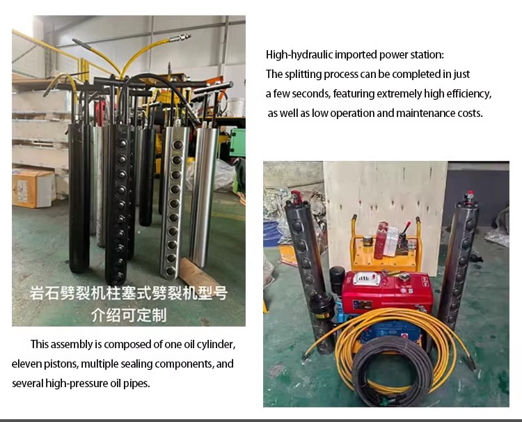 Heavy-Duty DC Motor Hydraulic Rock Splitter 500T Splitting Force for Concrete Breaking