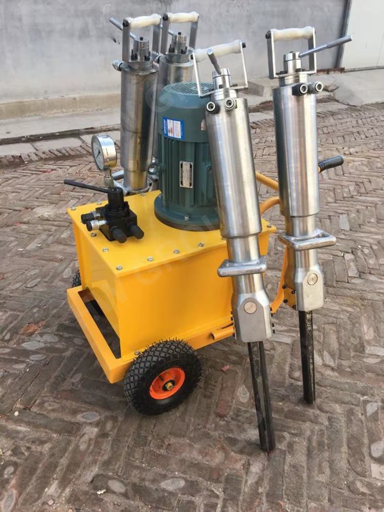 Quarry Stone DC Motor Powered Hydraulic Rock Splitter Machine with 600T Force and 800mm Splitting Depth for Breaking