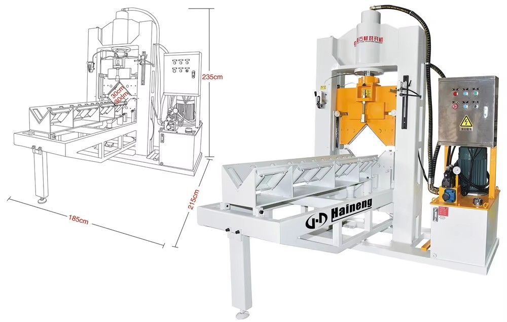 Cube Paving Block Stone Cutting Hydraulic Drive Rock Splitter Stone Splitting Machine