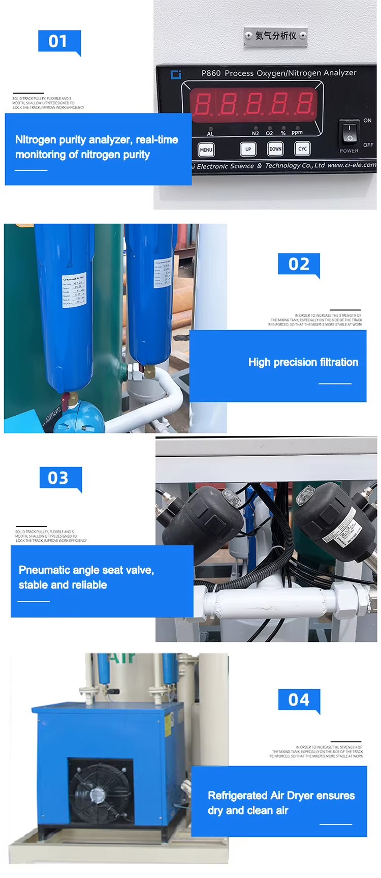 High Purity Gas Generation Equipment Nitrogen Generator N2 Generator for Food Protection