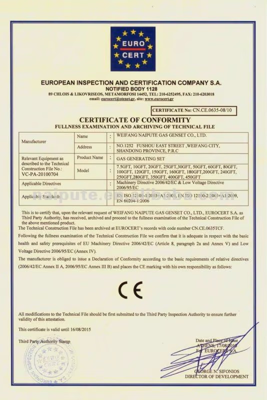 10-500kW lpg Gas Generator Price