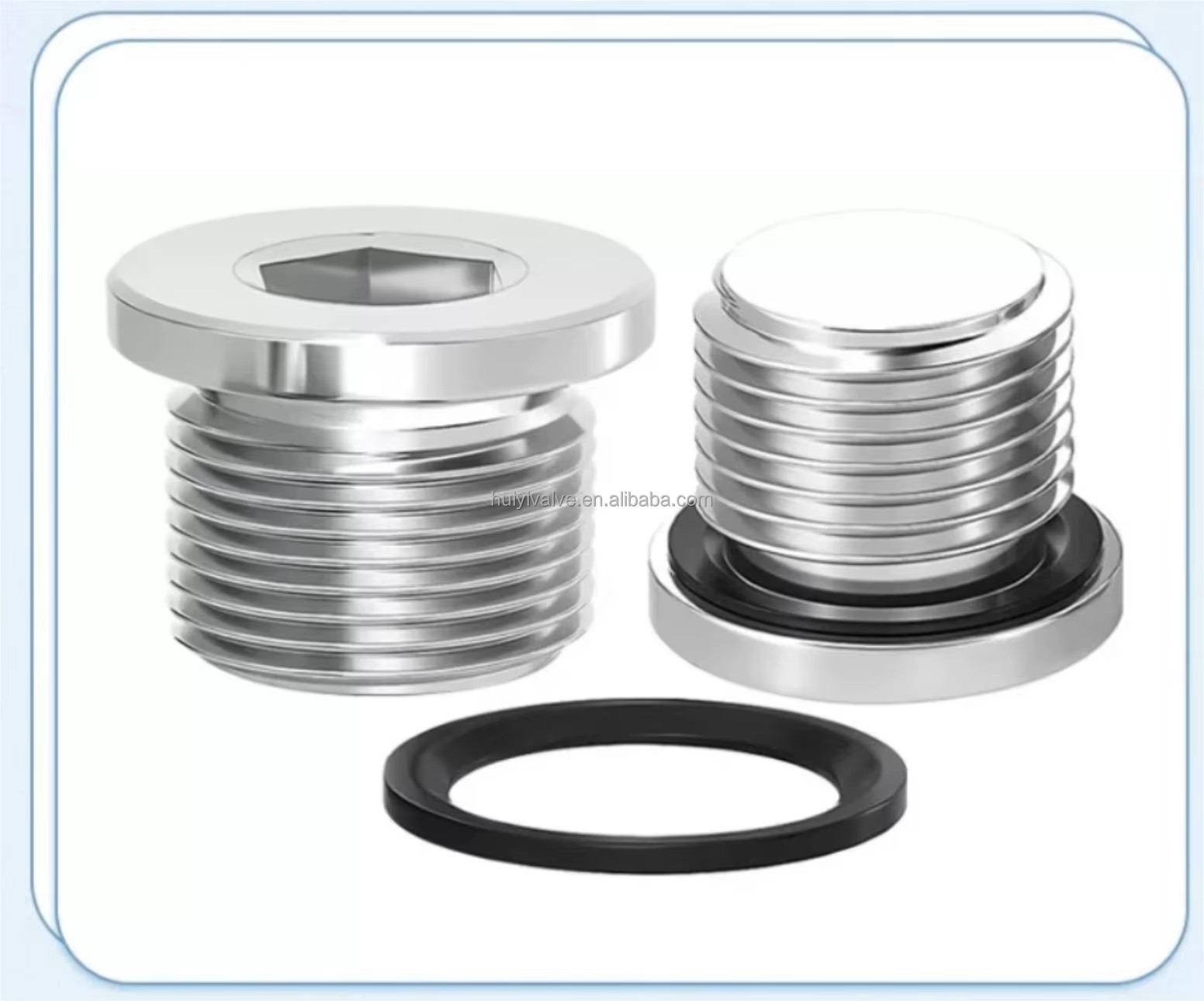 1/8" - 2" BSP Male Hollow Hex Plug Stainless Carbon Steel Hydraulic Pipe Plug for Plumbing & Mechanical Engineering