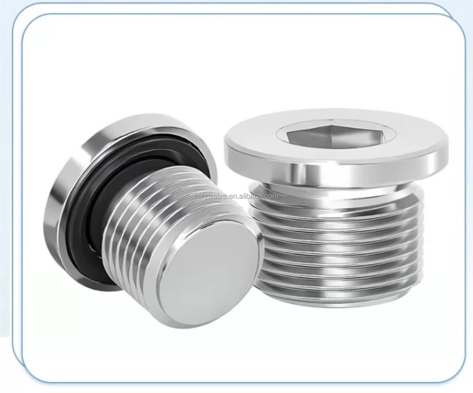 1/8" - 2" BSP Male Hollow Hex Plug Stainless Carbon Steel Hydraulic Pipe Plug for Plumbing & Mechanical Engineering