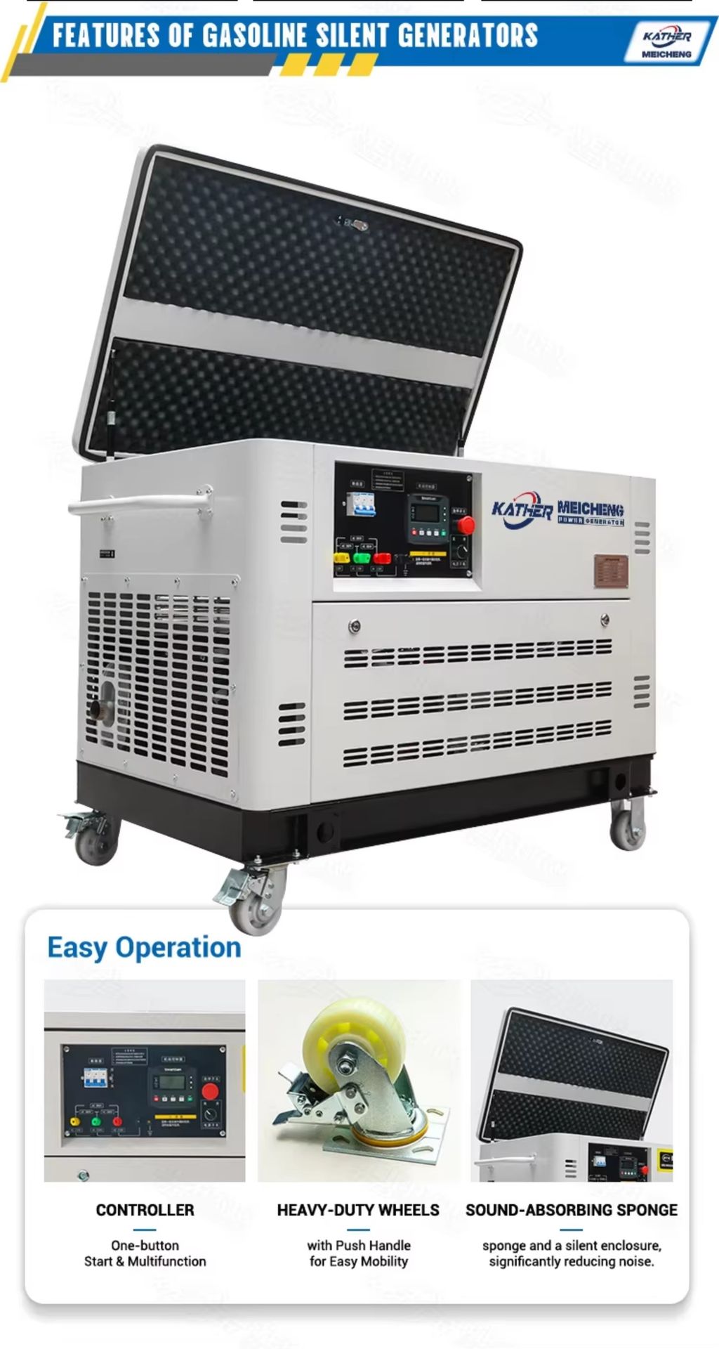 50/60HZ Natural Gas Generator Set 2.5KW 5KW 8KW 10KW LPG/LPG Dual Fuel Generator Petrol Home Backup Power Generadores A Gasolina