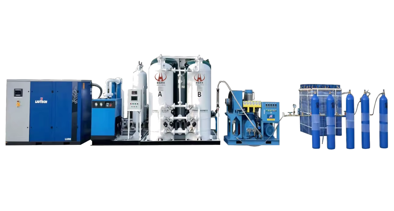 Intelligent Industrial PSA Oxygen Generating Plant with Smart PLC Control for Metal Fiber Laser Cutting and Fabrication Support