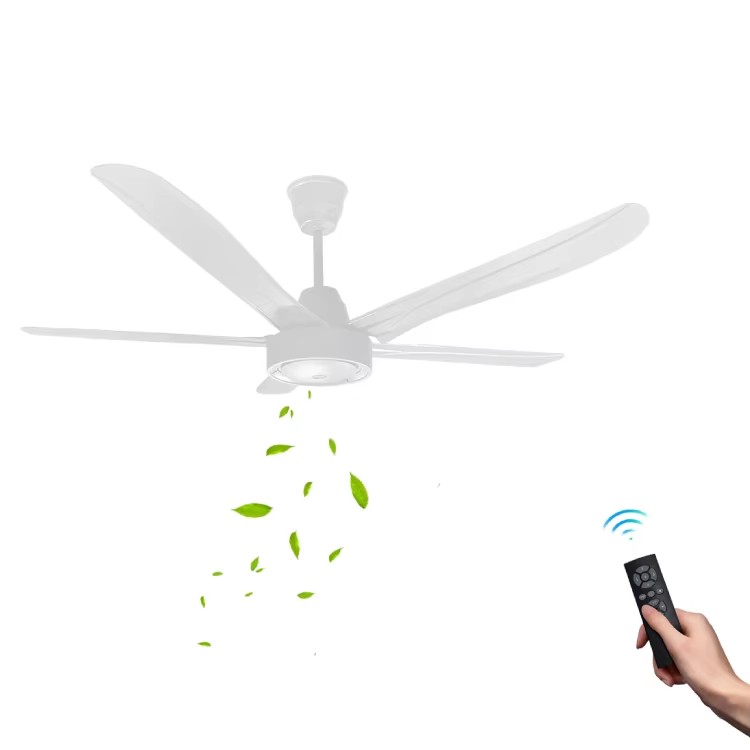 White Modern 56-Inch Remote Control Air Cooling Ceiling Fan with BLDC Motor Energy Saving 9-Speed Quiet Design fans
