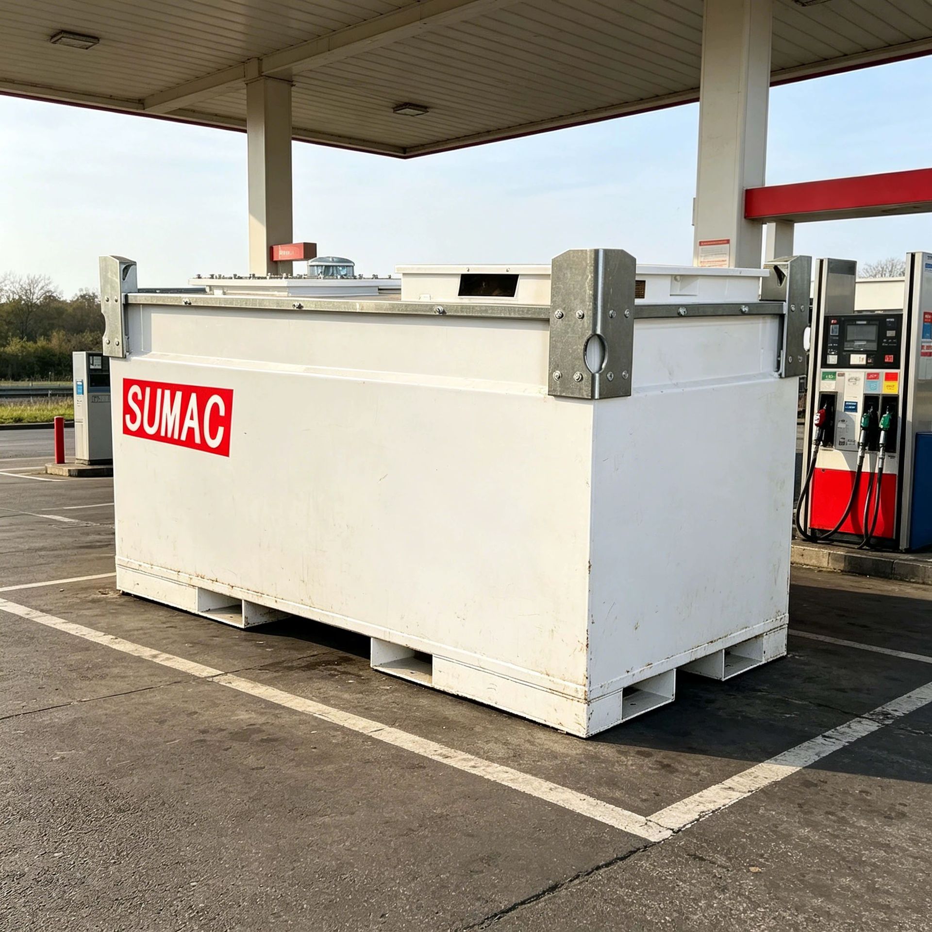 250 Gal 2000L Carbon Steel Fuel TransCube Gas Stationary Double Wall Diesel Portable