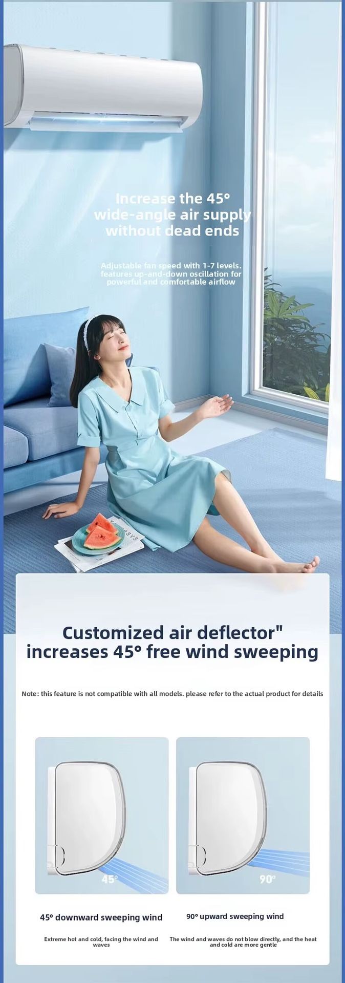 3HP Inverter Wall Mounted Air Conditioner R410A Cooling Heating 1st Energy Saving for Bedroom Home Use 12000-30000BUT
