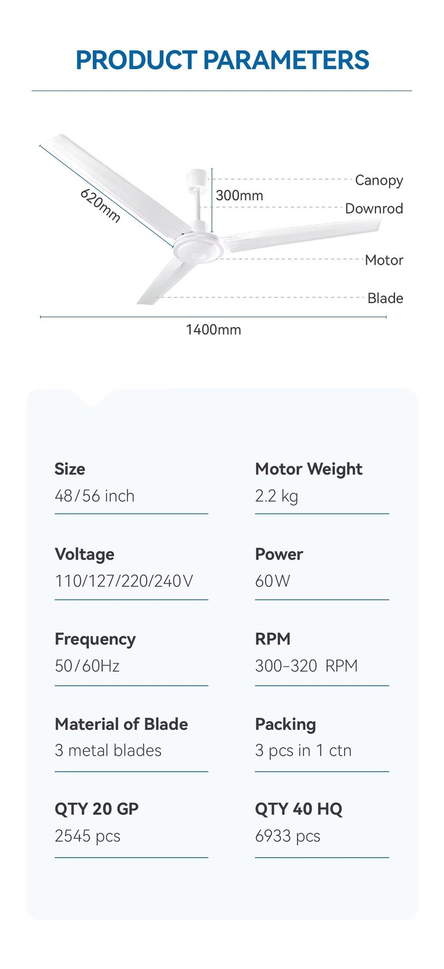 Energy Saving Cheap Electric Hotel Use Foldable Metal Ceiling Fan with Mechanical Regulator LED Light 56 Inch ACDC ceiling fan