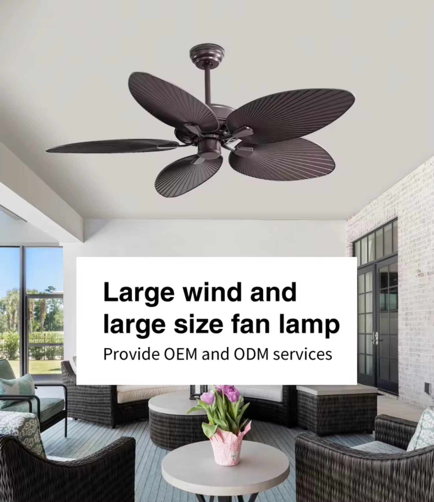 52-inch DC Motor Energy-saving 5 ABS Blade 6-speed Adjustable with Remote Control Fan Ceiling Fan