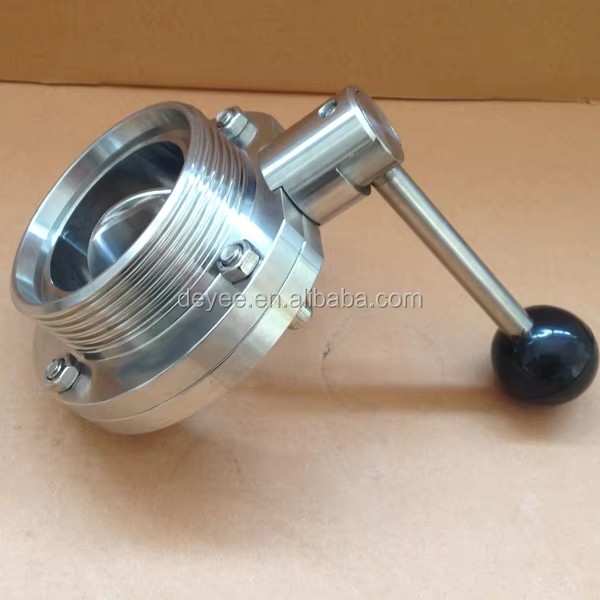 DN150 Manual Welded SS304/SS316L Butterfly Valves Silicone Gasket Din Water/Gas Electric General Check ISO9001 Certified