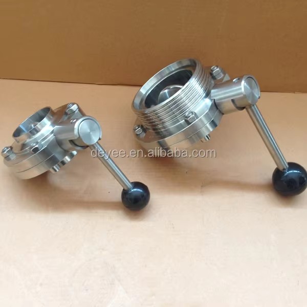 DN150 Manual Welded SS304/SS316L Butterfly Valves Silicone Gasket Din Water/Gas Electric General Check ISO9001 Certified