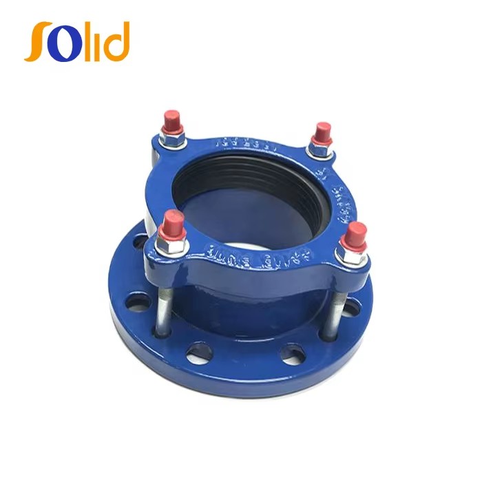 Ductile Iron Wide Range 4'' Flexible Joint Universal Coupling for Steel DI CI PE PVC Pipe PN10/PN16 Blue