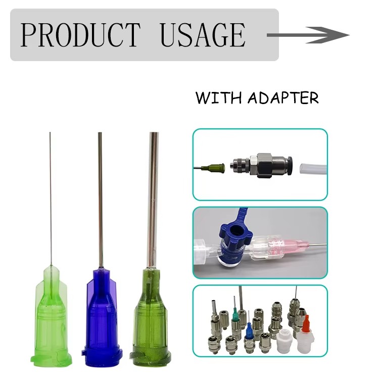Xuanhui R 1000Pieces 50MM Factory Direct Sale Plastic Steel Screw Mouth Syringe Dispenser Needle Luer Dispensing Blunt Needle