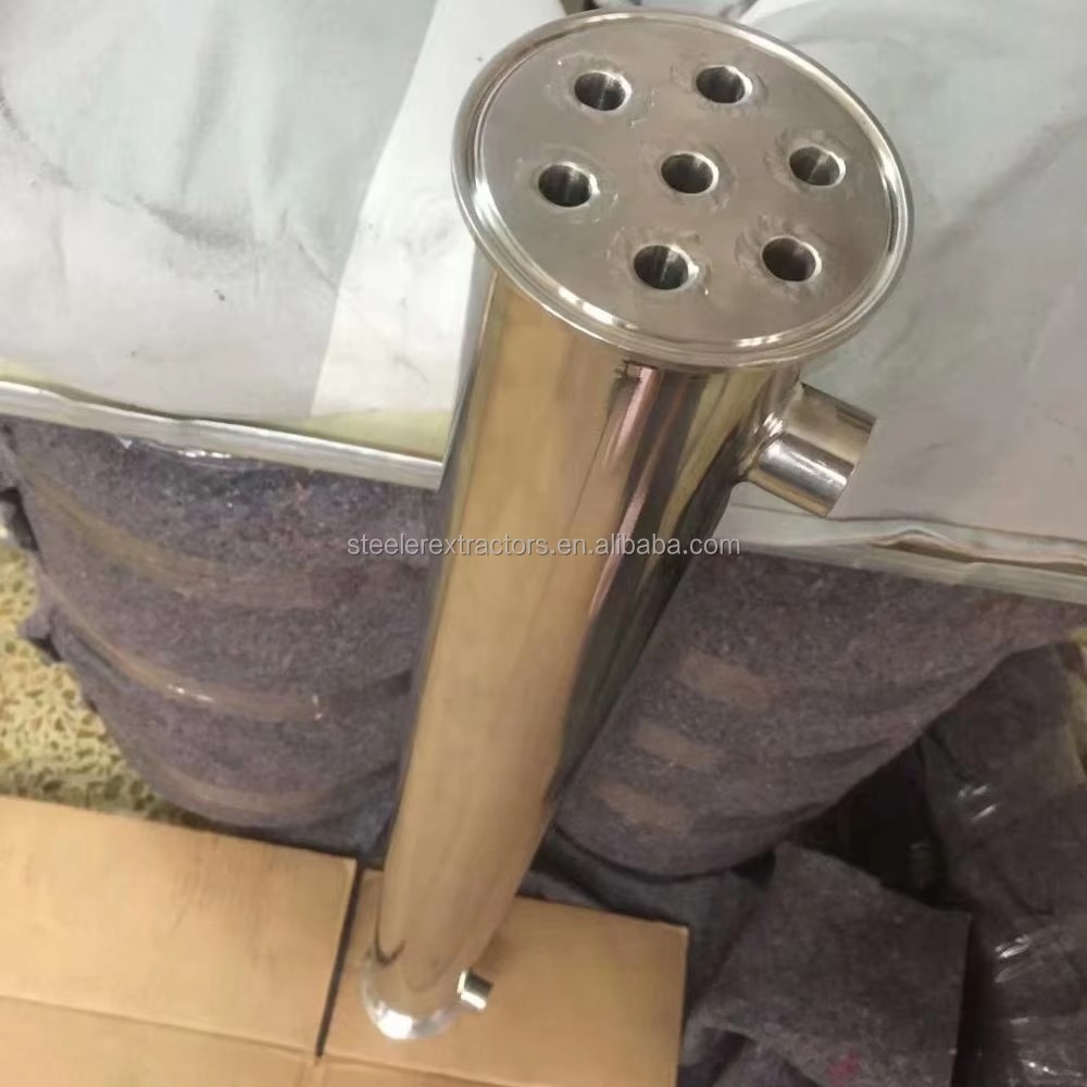 Stainless Steel 304 Inline Heat Exchanger Shell Tube Triclamp Condenser with 1/2" FNPT