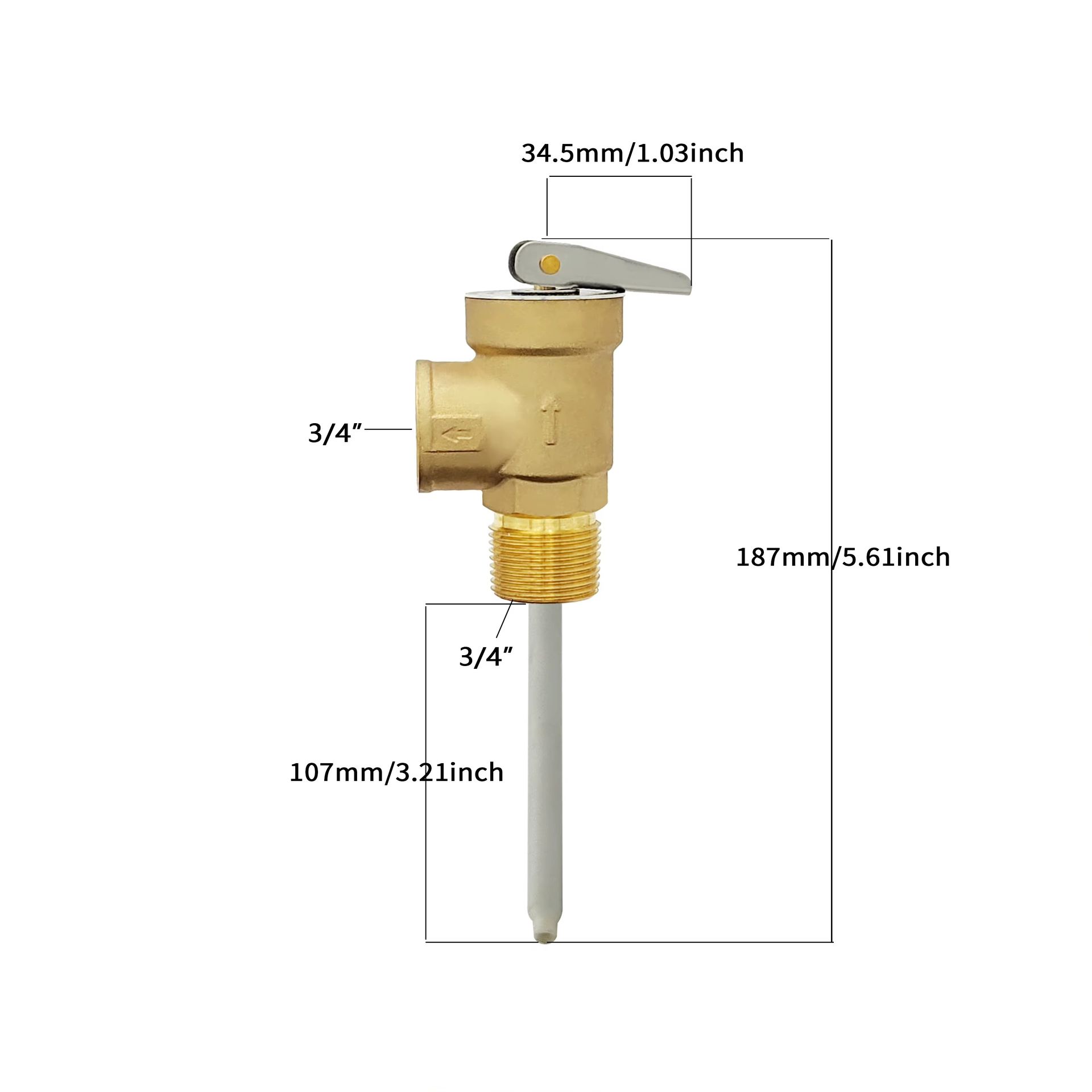 3/4 150 PSI High Temp Pressure Relief Valve