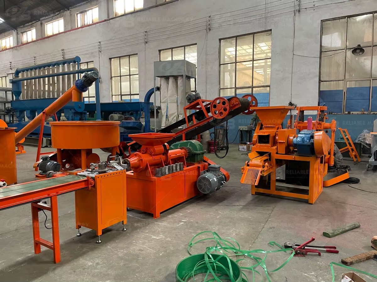 Pillow Egg BBQ Biomass Coal Charcoal Ball Roller Press Briquette Making Machine Easy Operation