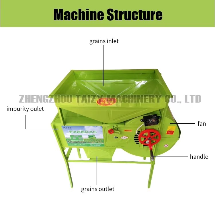 Grain Seeds Winnowing Cleaner Machine Wheat Rice Winnowing Machine for Grain