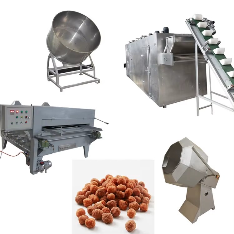 High Efficient Peanut Snacks Sugar Flour Popcorn Chocolate Coating Nut