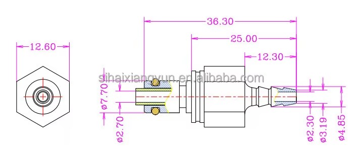 1/8" Plastic Male Quick Release Coupling Disconnect Connection with Valve Inside IMD1602HB Double O-ring