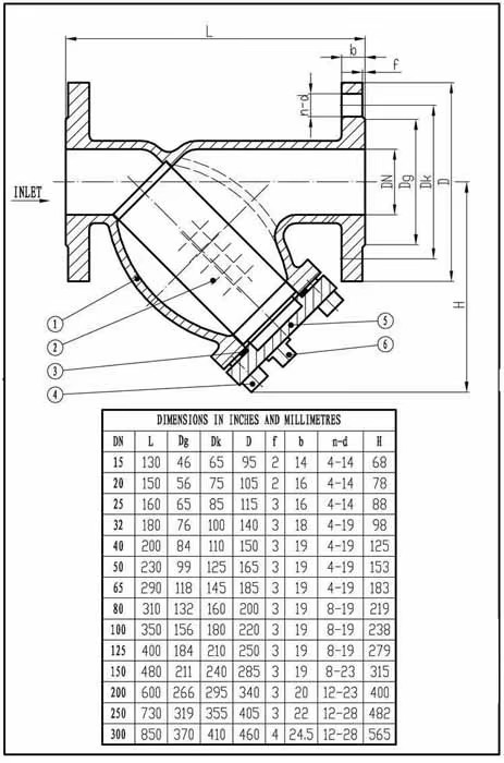 DN200 PN16 Cast Iron Y-strainer for Water Manual Control OEM Available