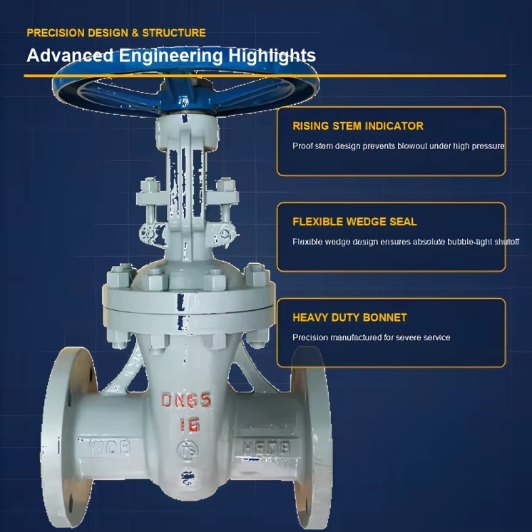 High-quality Brand DN100 PN16 National Standard Carbon Steel Flange Manual Gate Valve DN100CF8 Normal Temperature 1