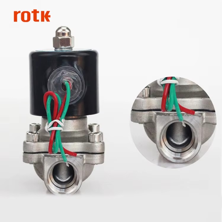 DN15 1/2 Inch 2W-160-15 Normally Closed Stainless Steel AC220V DC12V DC24V 2 Way Electric Solenoid Valve Pneumatic Valve
